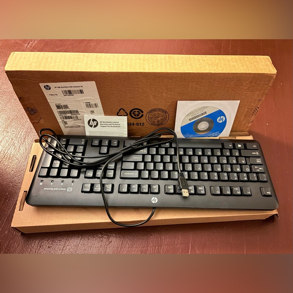 HP Business Slim Smartcard Keyboard – Black (USB)